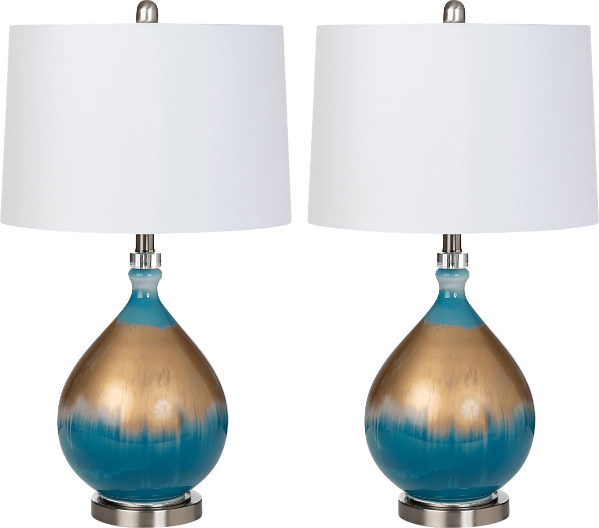 Marbella Creek Blue Table Lamps, Set of 2