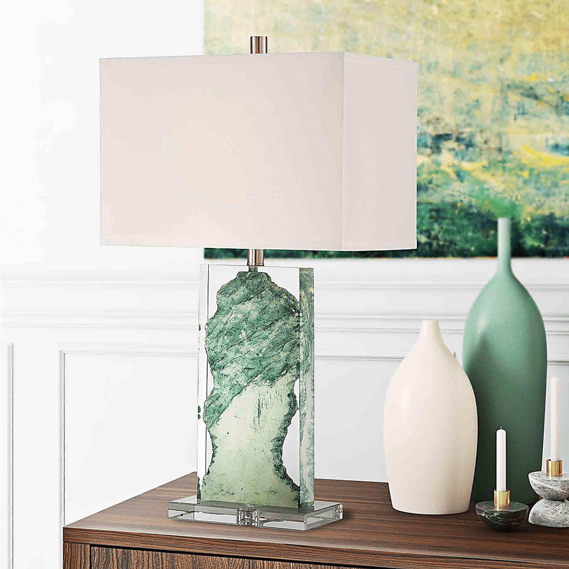 Marble Court Jade Table Lamp - Image 3