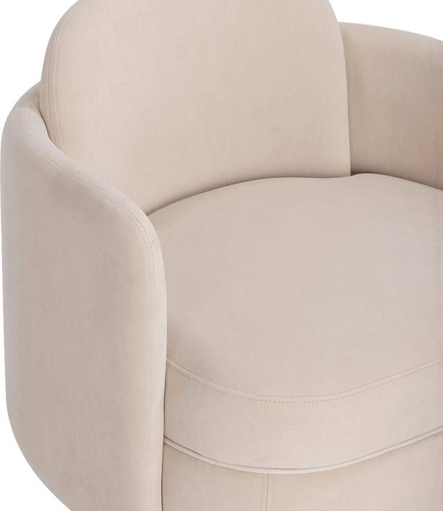 Marbleain Light Pink Swivel Accent Chair - Thumbnail - Image 2