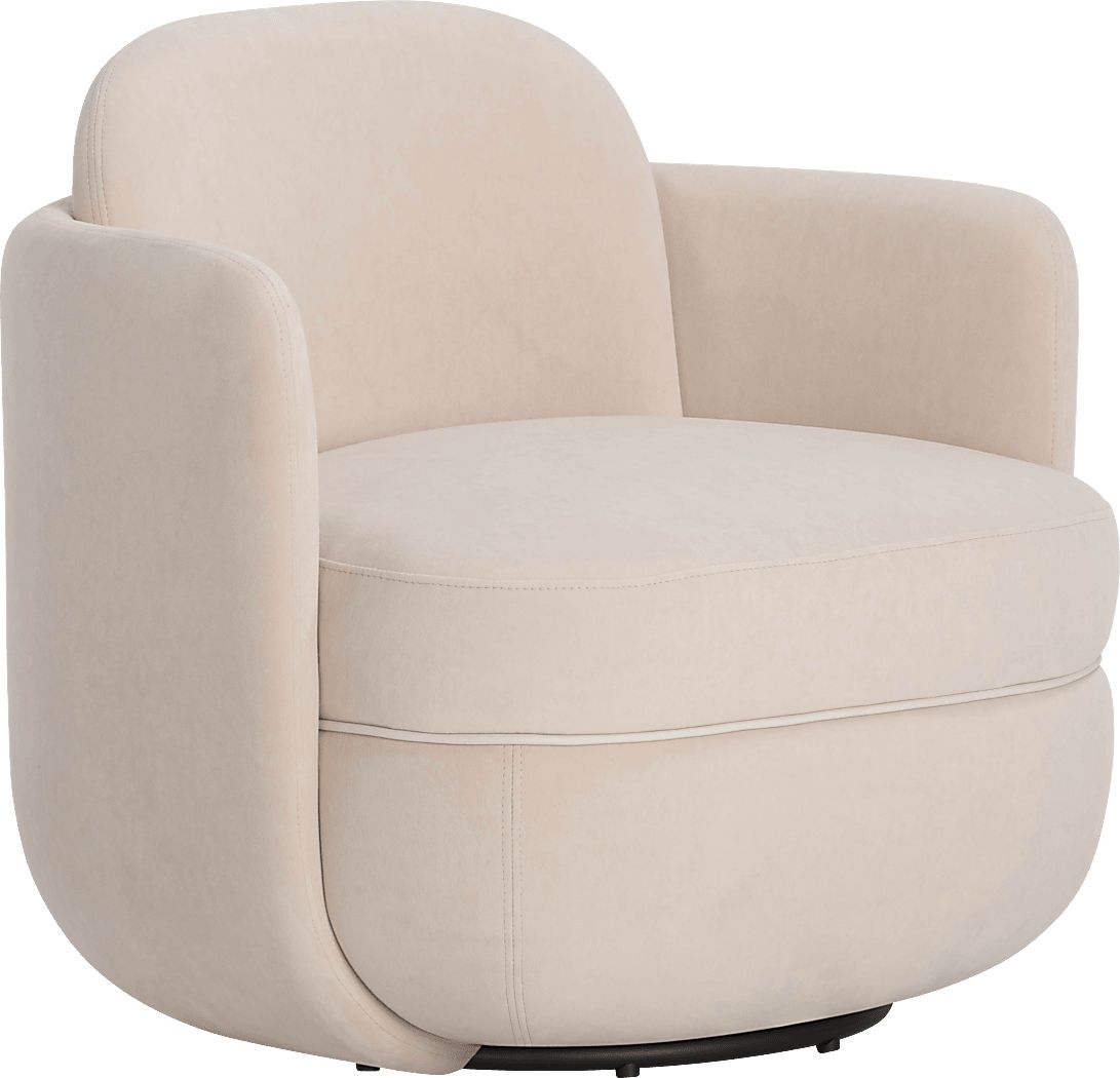 Marbleain Light Pink Swivel Accent Chair