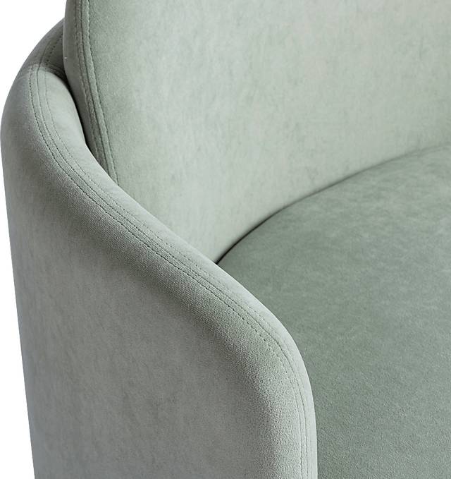 Marbleain Mint Green Swivel Accent Chair - Thumbnail - Image 2