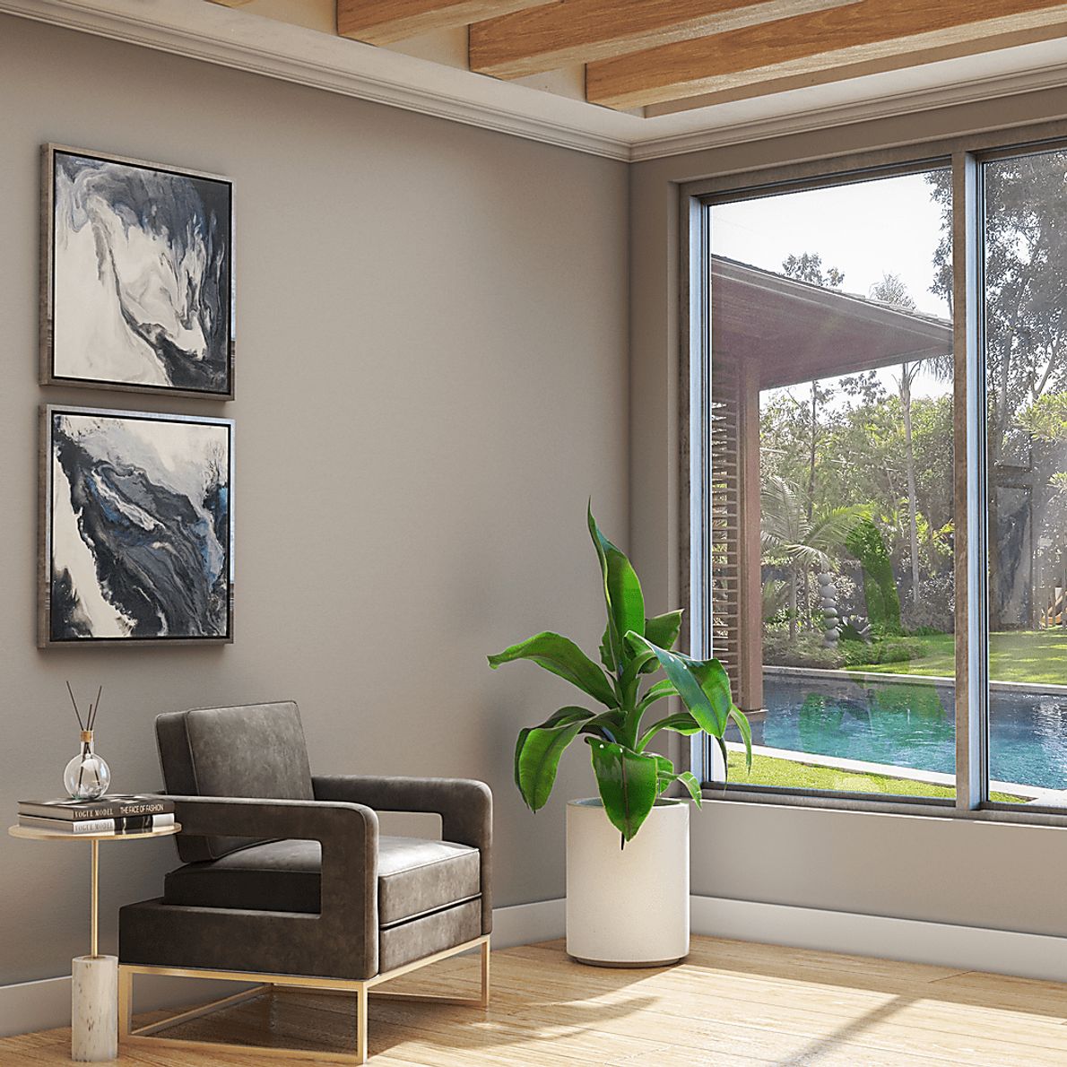 Marbled Vision Gray Artwork