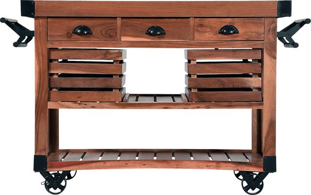 Marblerock Natural Bar Cart - Thumbnail - Image 4