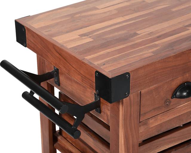Marblerock Natural Bar Cart - Thumbnail - Image 5
