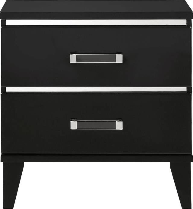 Marcaibo Black Nightstand - Thumbnail - Image 2
