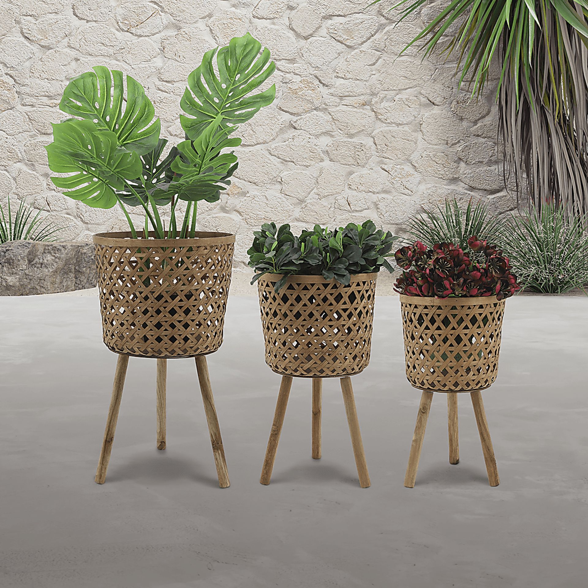 Marcall Brown Planter, Set of 3 - Image 2