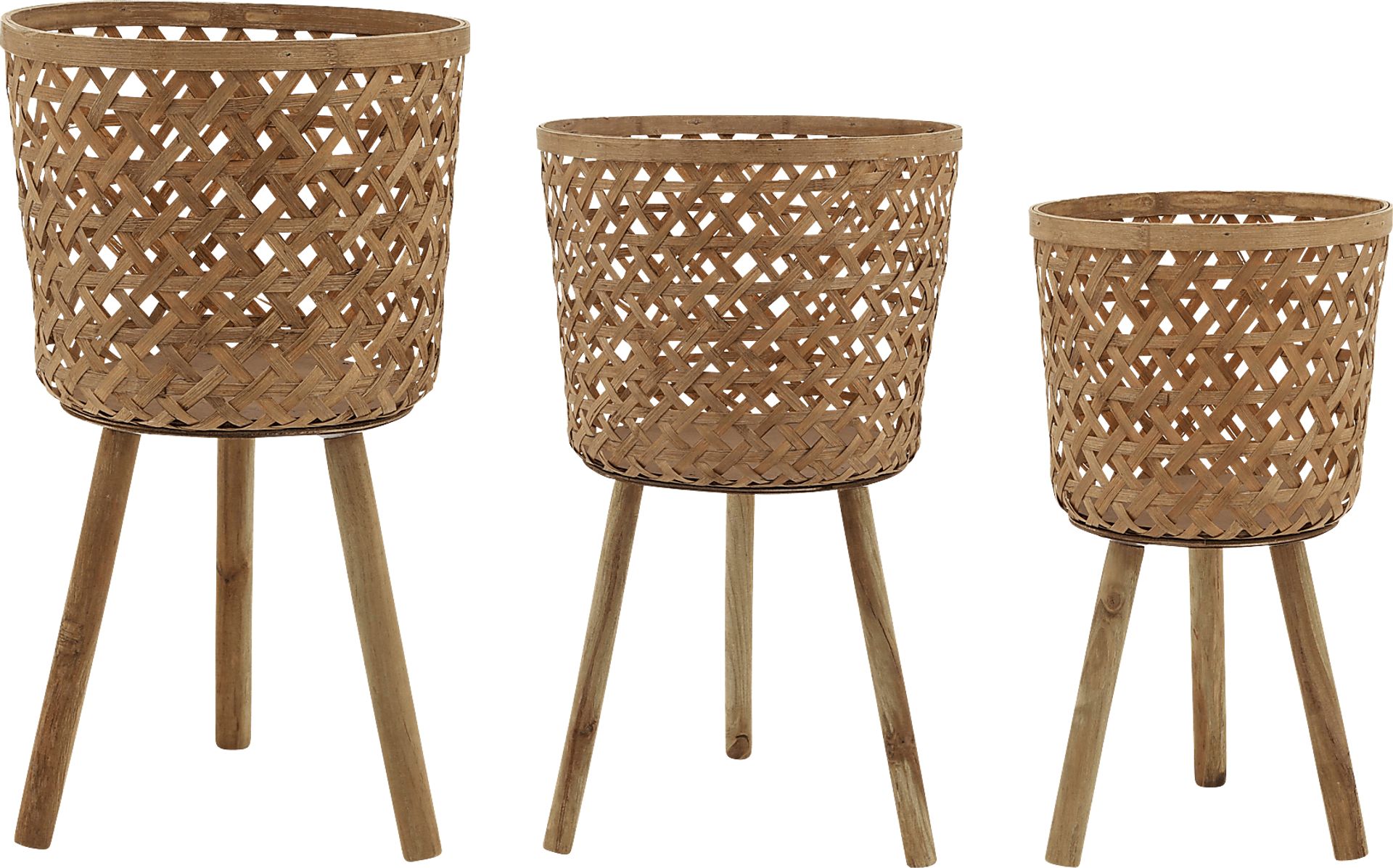 Marcall Brown Planter, Set of 3 - Image 1