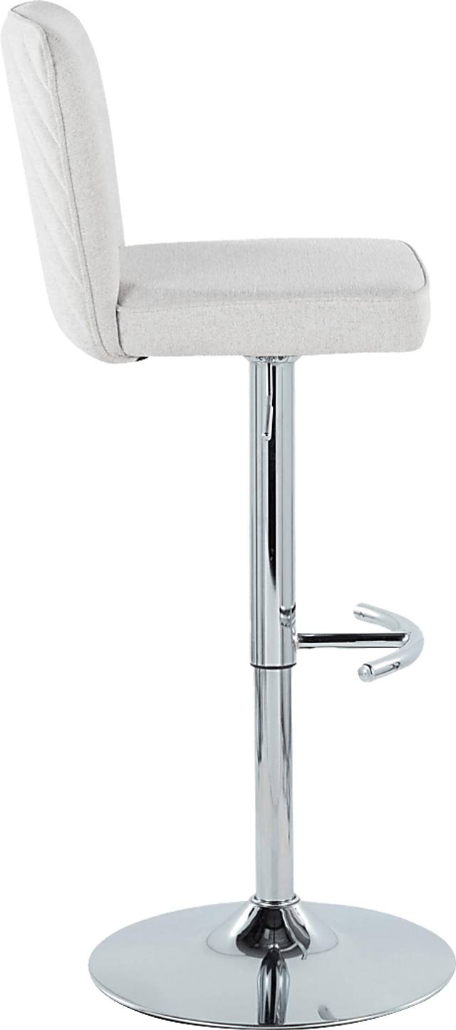 Marcei II White Adjustable Swivel Barstool, Set of 2 - Thumbnail - Image 5
