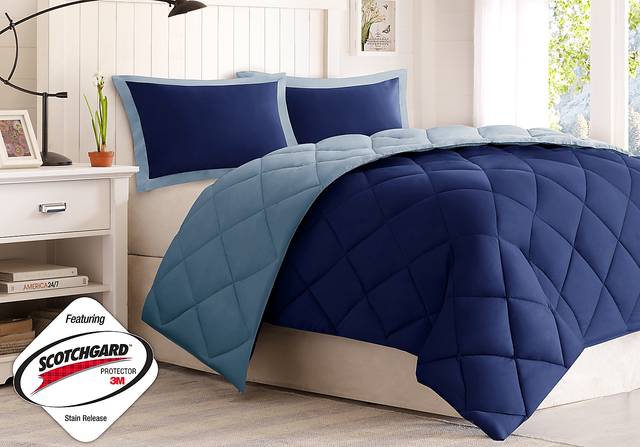 Marcel Blue 2 Pc Twin Bed Set - Thumbnail - Image 1