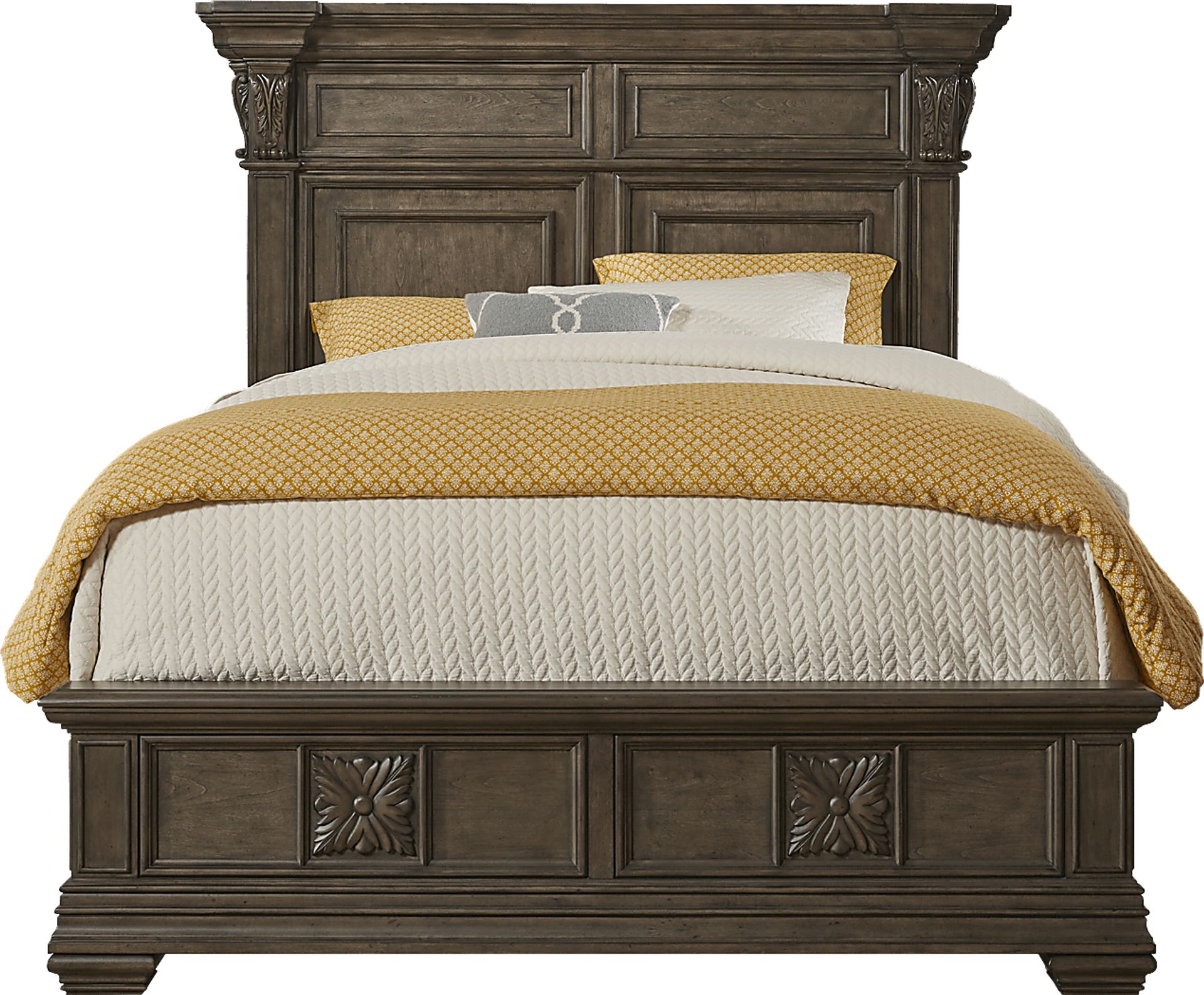 Marcelle Brown 5 Pc Queen Panel Bedroom - Image 2