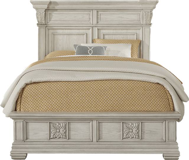 Marcelle White 7 Pc King Panel Bedroom - Thumbnail - Image 2