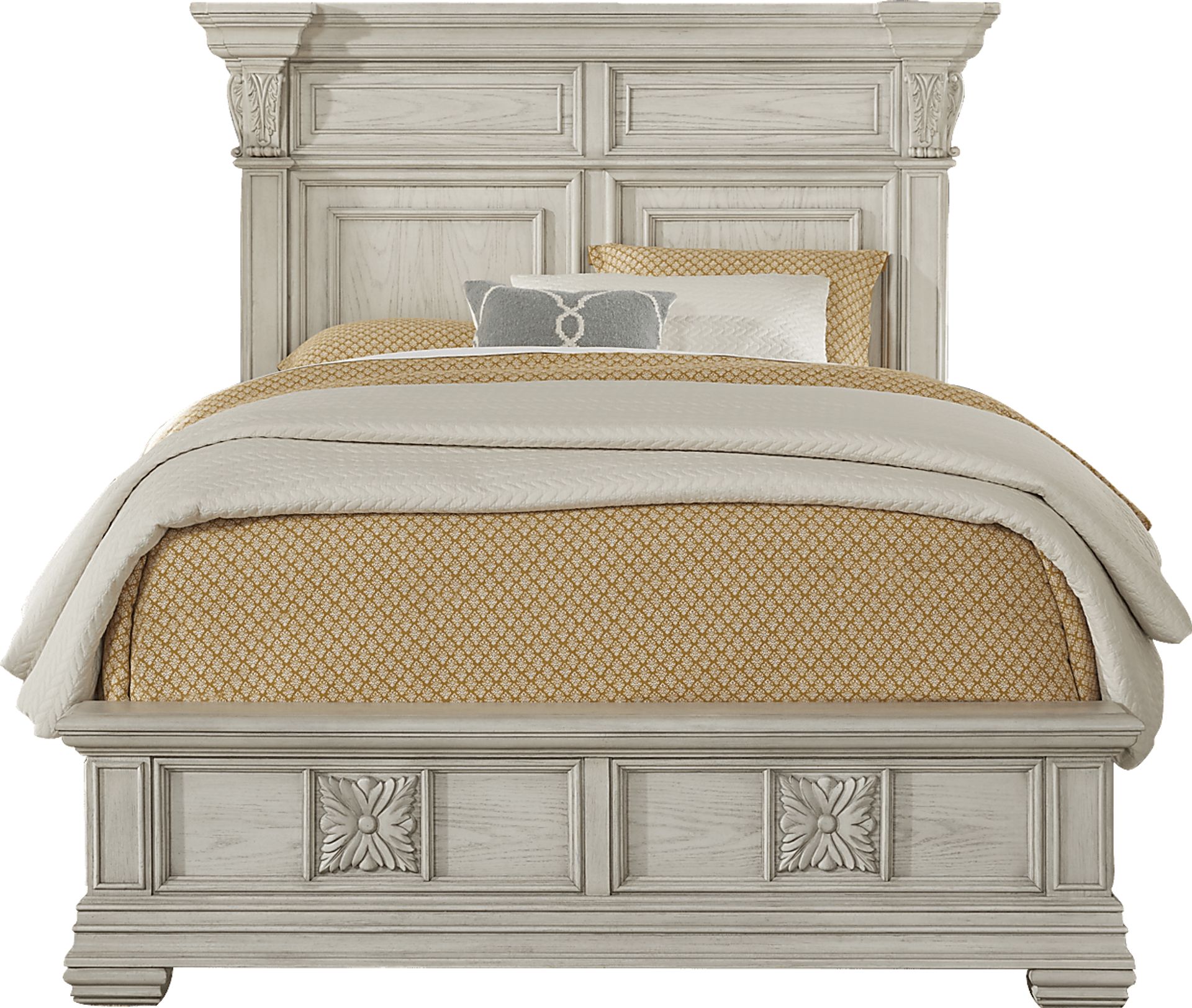 Marcelle White 3 Pc Queen Panel Bed - Image 1