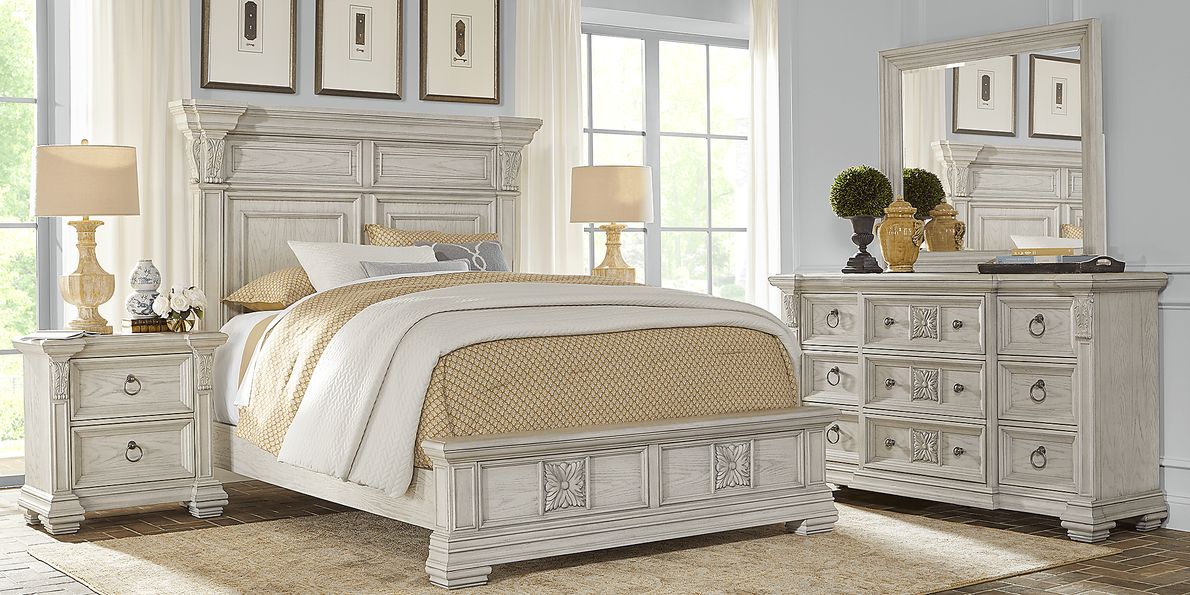 Cindy Crawford Golden Isles Gray 3 Pc King Panel Bed - Rooms To Go