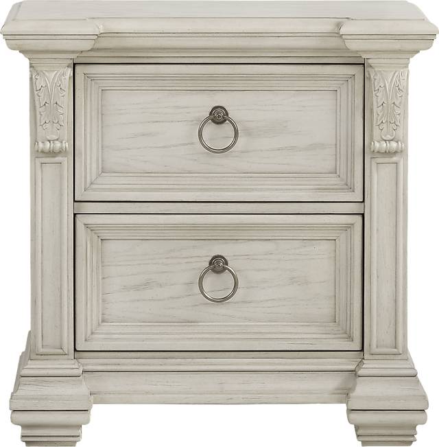 Marcelle White 7 Pc King Panel Bedroom - Thumbnail - Image 6