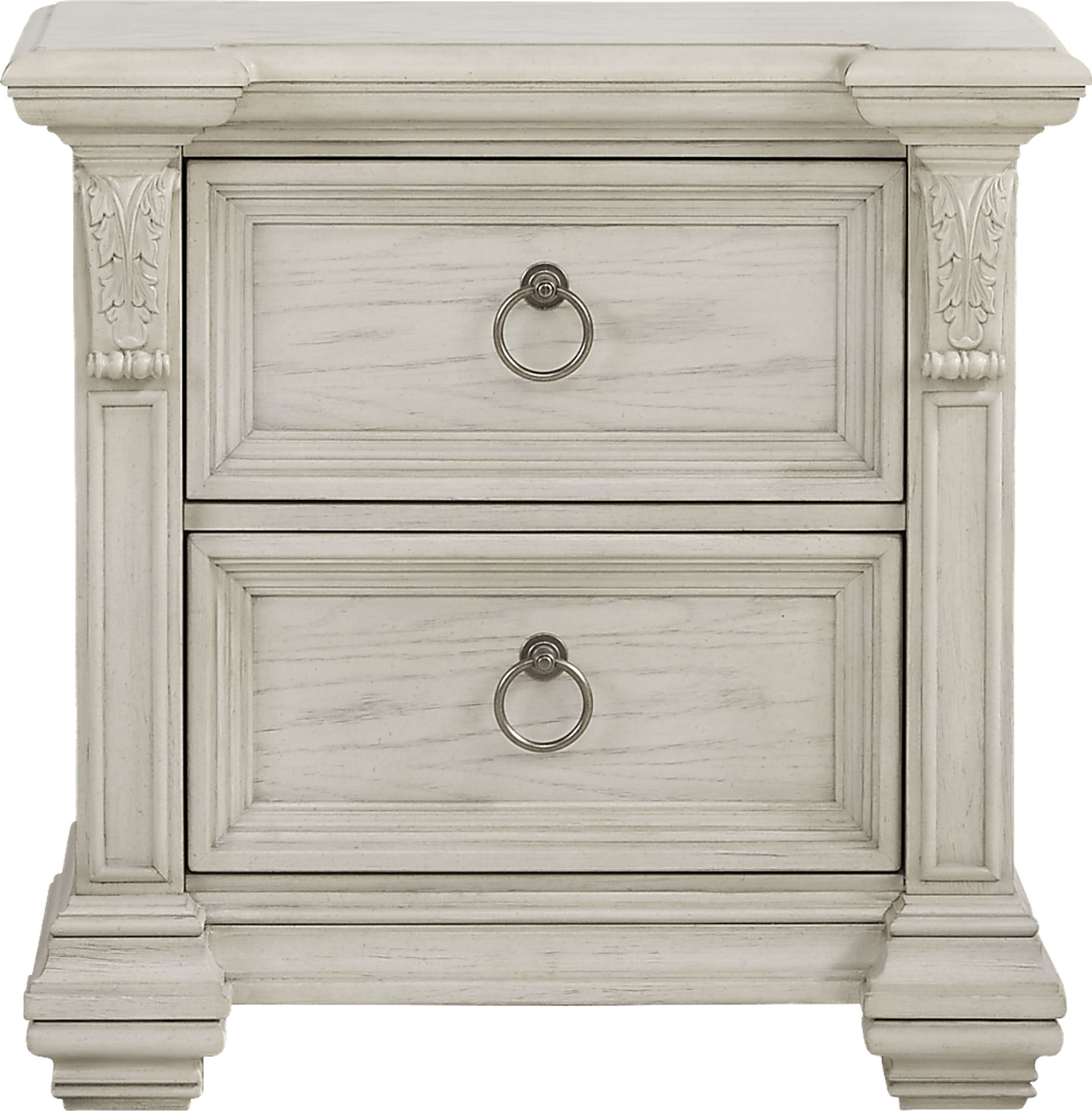 Marcelle White 7 Pc King Panel Bedroom - Image 6