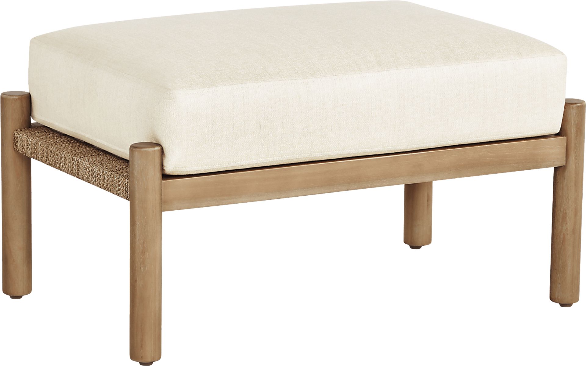 Marche Beige Outdoor Ottoman - Image 1