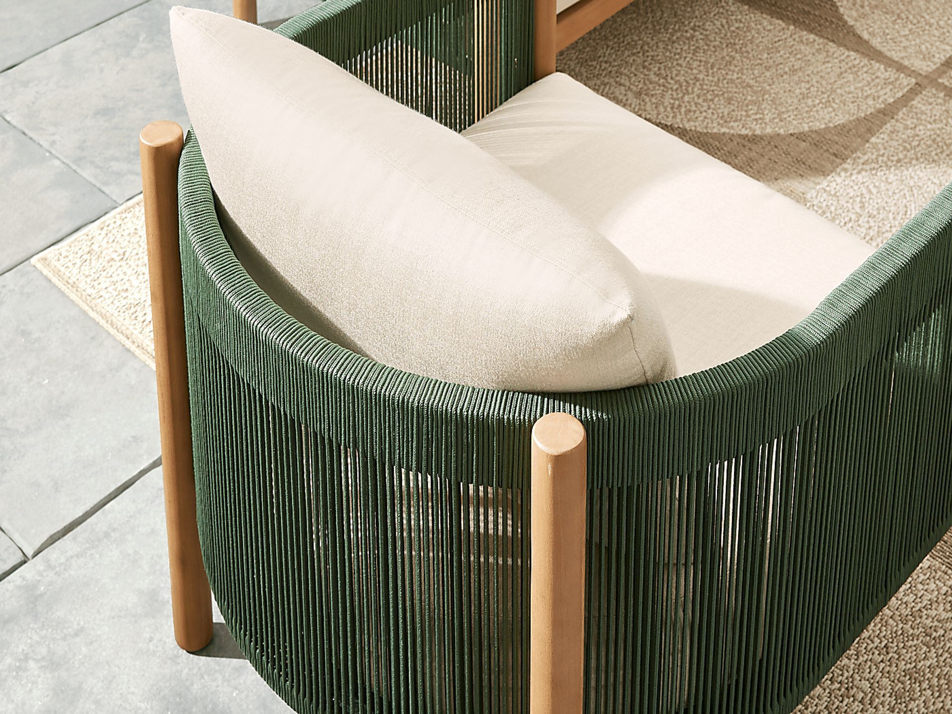 Marche Green 6 Pc Outdoor Chat Set - Image 4