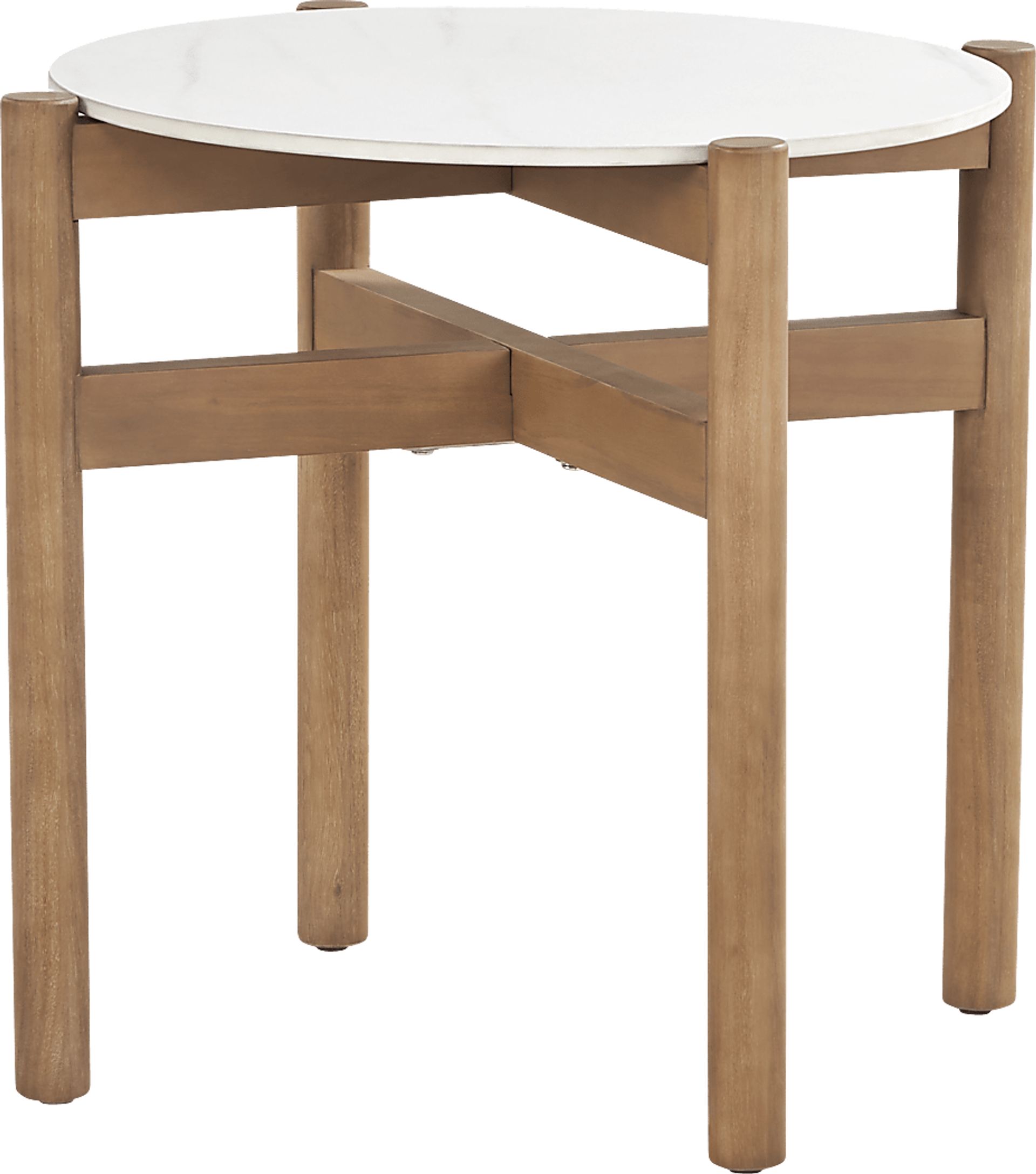Marche White Outdoor End Table - Image 1