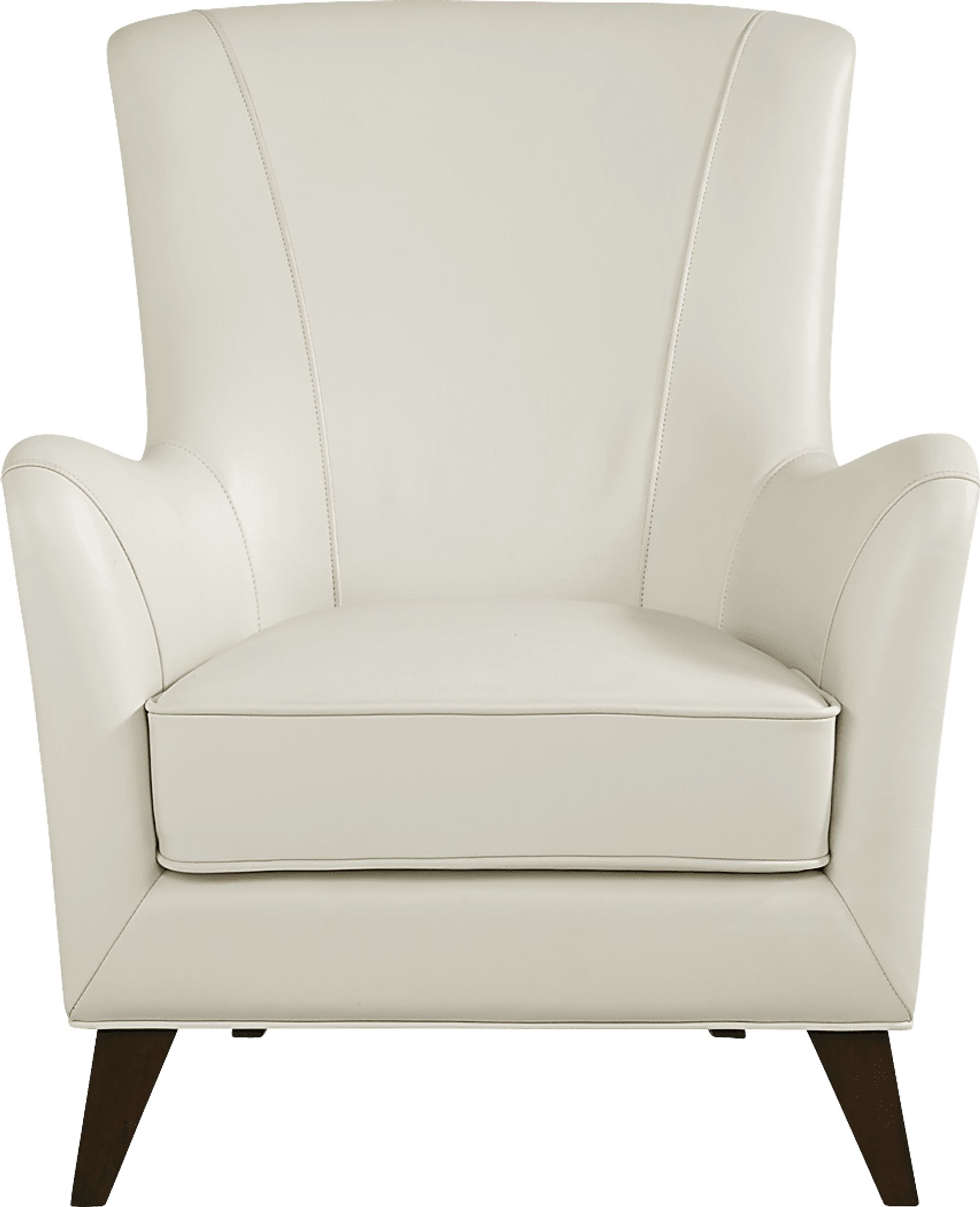 Marchese Ivory Leather Accent Chair - Image 2