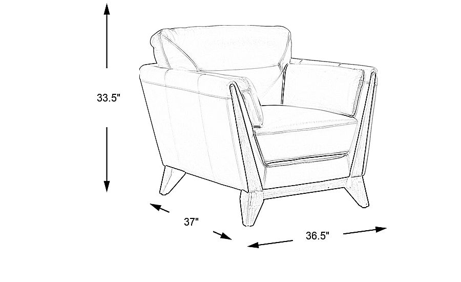 Marchese Ivory Leather Chair - Rooms To Go