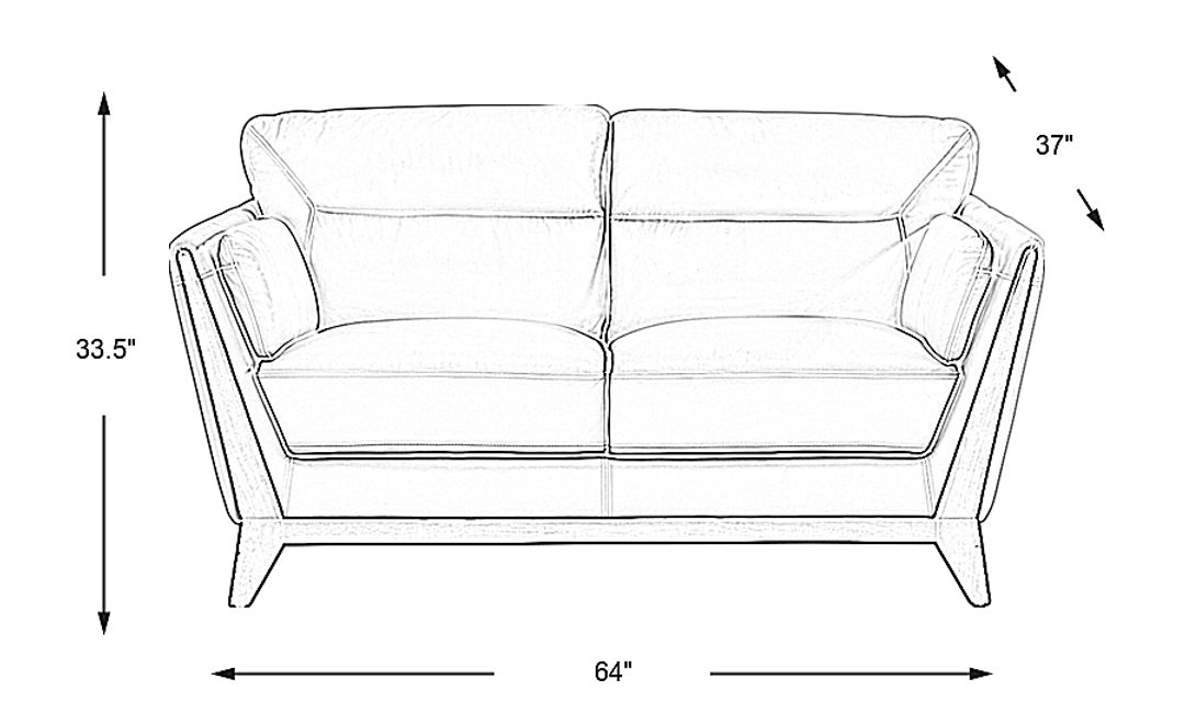 Marchese Leather Loveseat