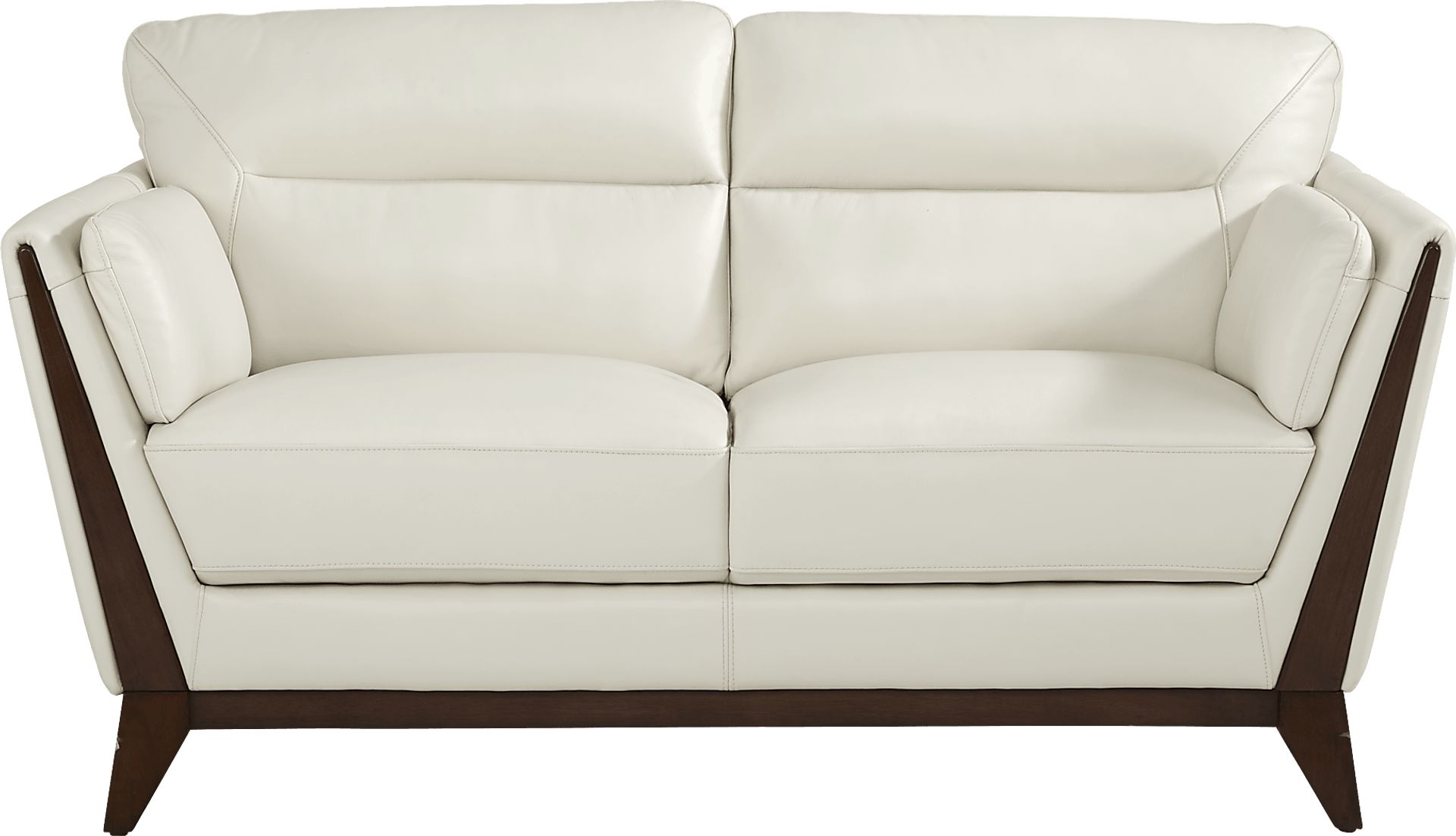 Marchese Ivory Leather 3 Pc Living Room - Image 5