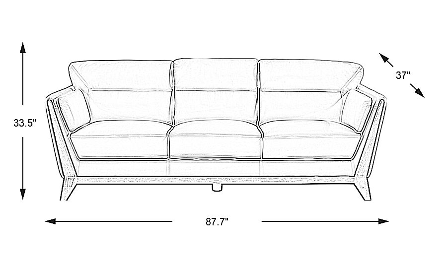 Marchese Ivory Leather Sofa - Rooms To Go