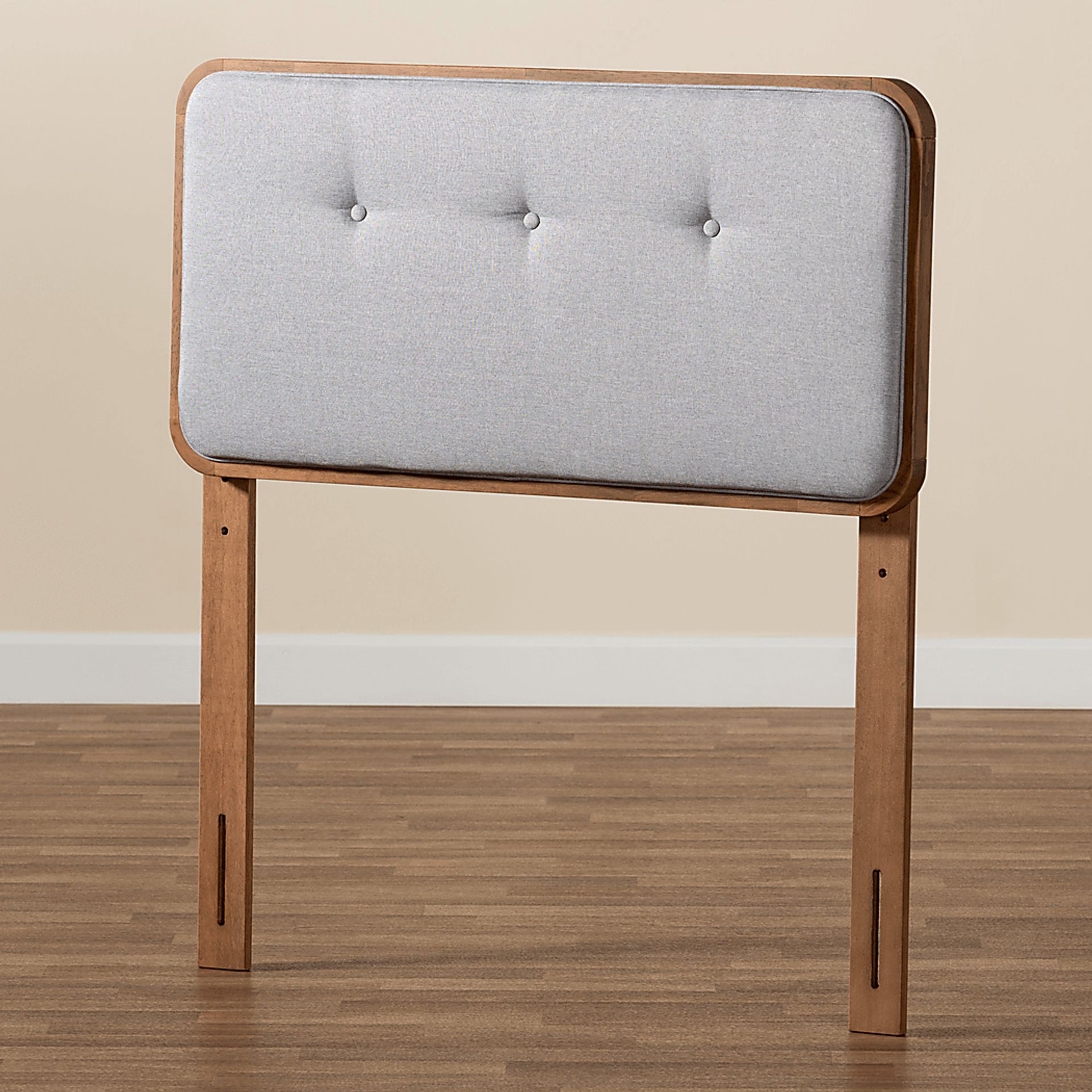 Marchhand Light Gray Twin Upholstered Headboard - Image 4