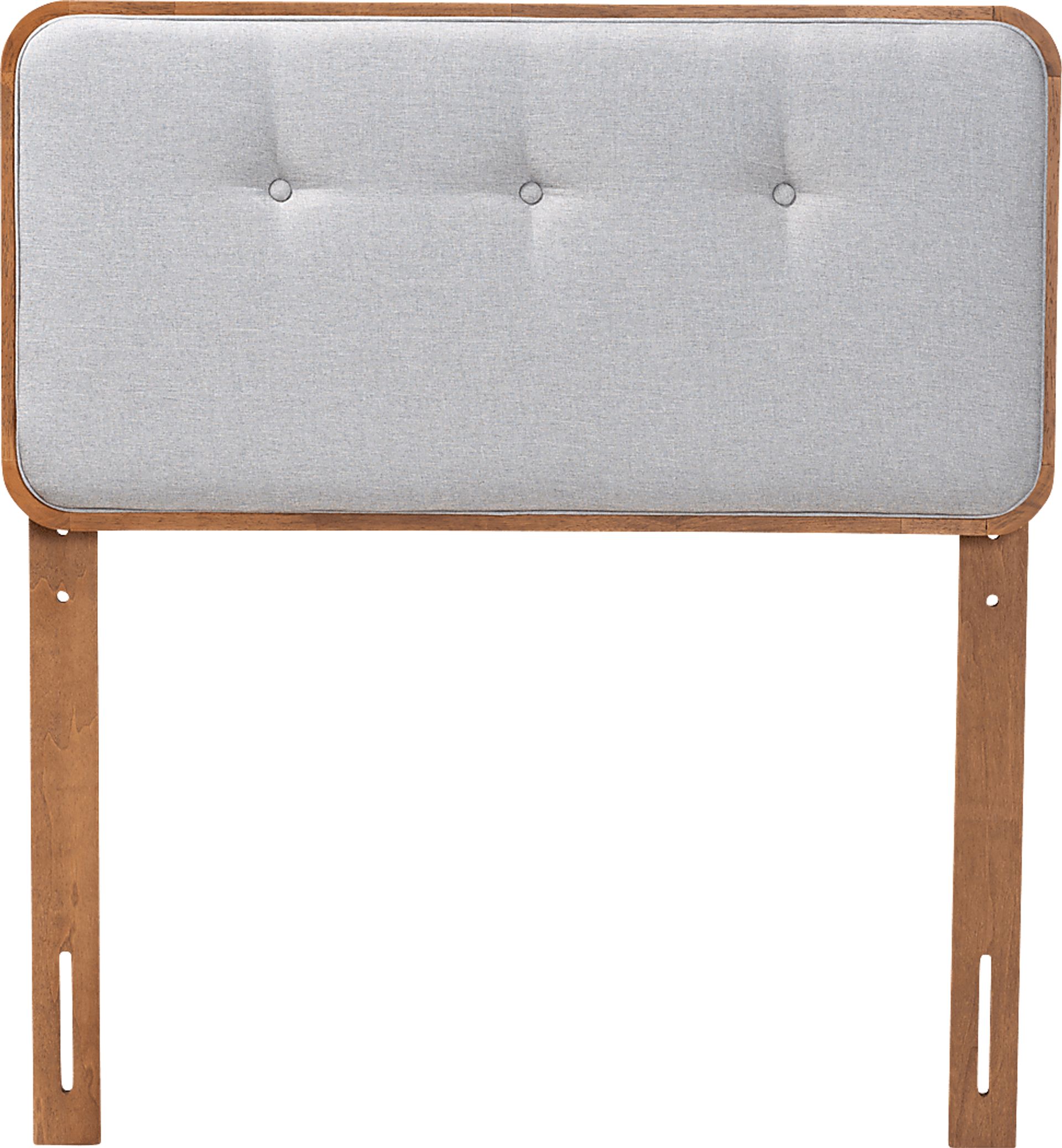 Marchhand Light Gray Twin Upholstered Headboard - Image 1