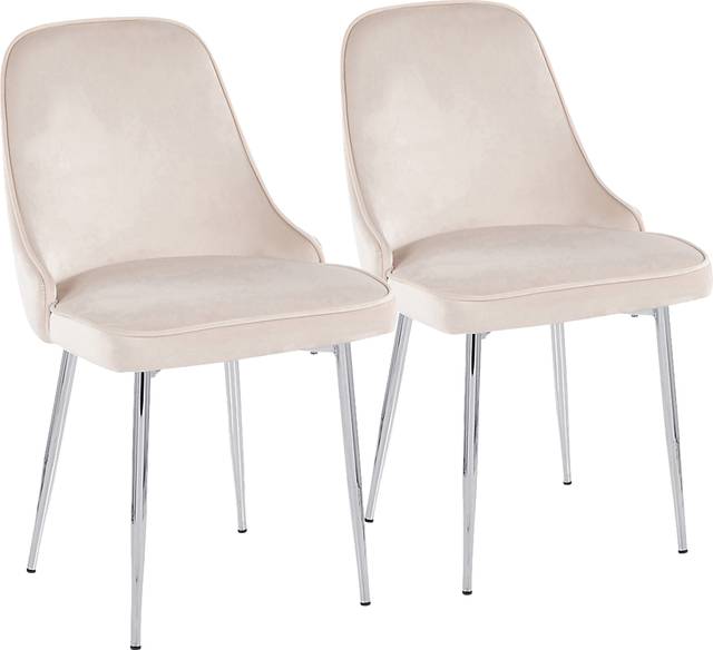 Marcian II Cream Dining Chair, Set of 2 - Thumbnail - Image 1