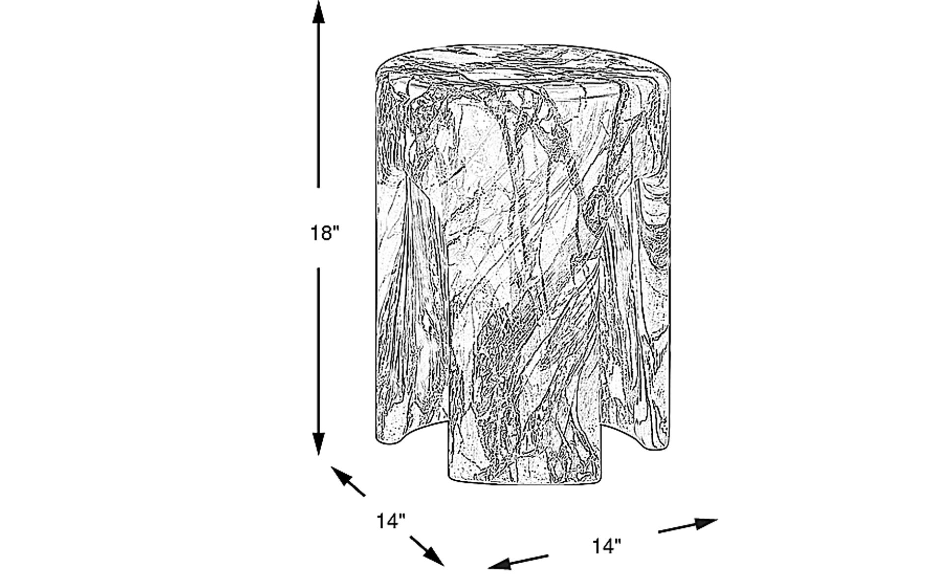 Dimension Image. Please refer to the Dimension Tab on this page for dimension details.