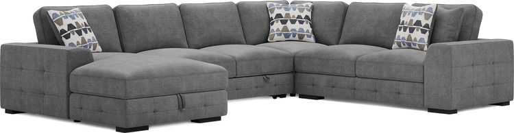 4 pc left arm chaise sectional