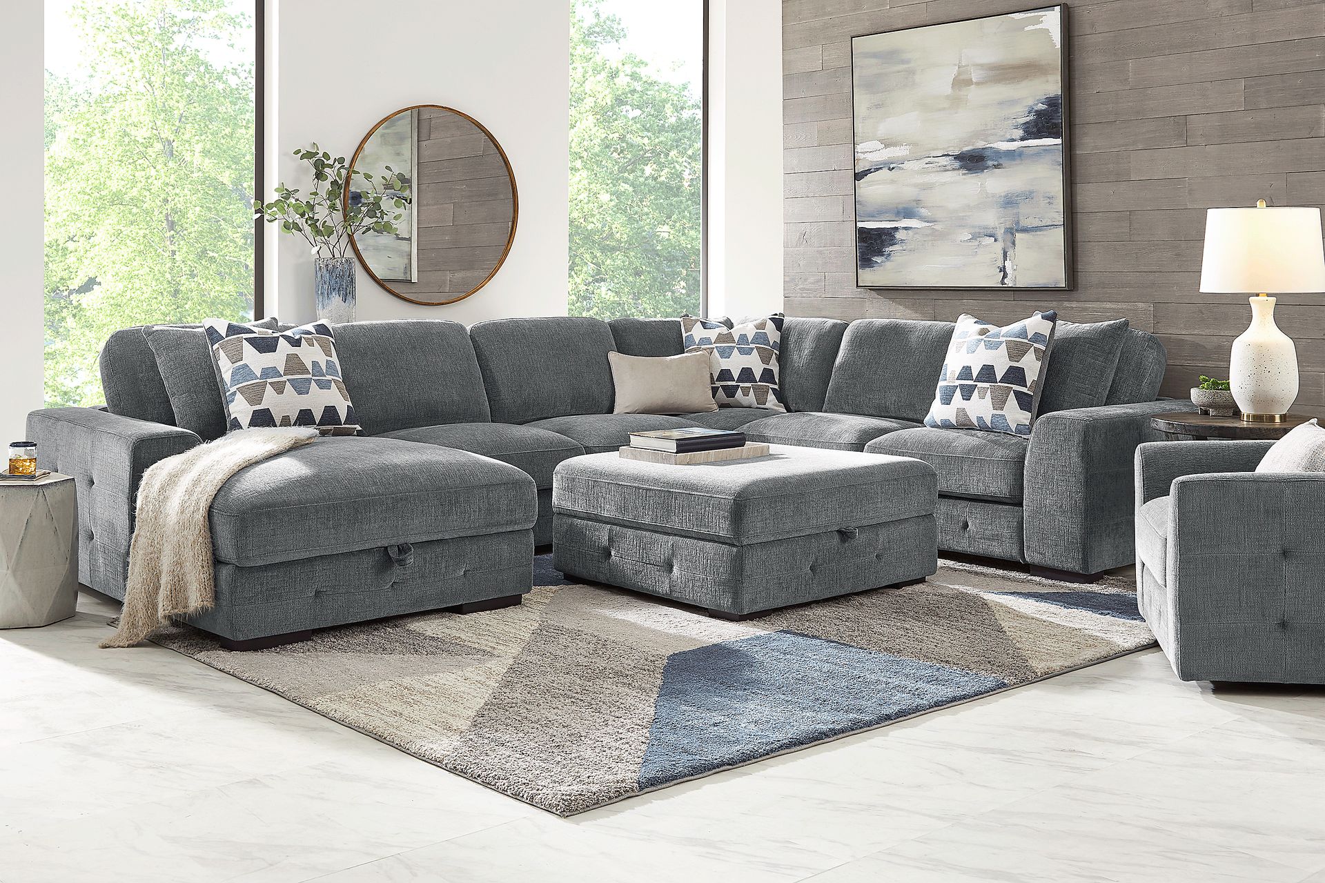Marcola Ash 7 Pc Sectional Living Room - Image 1