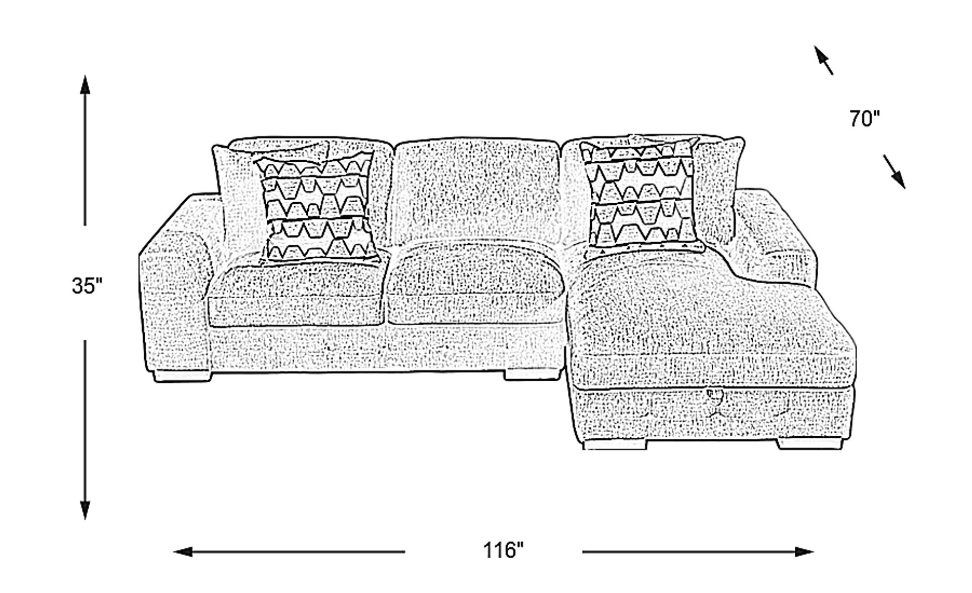 Dimension Image. Please refer to the Dimension Tab on this page for dimension details.