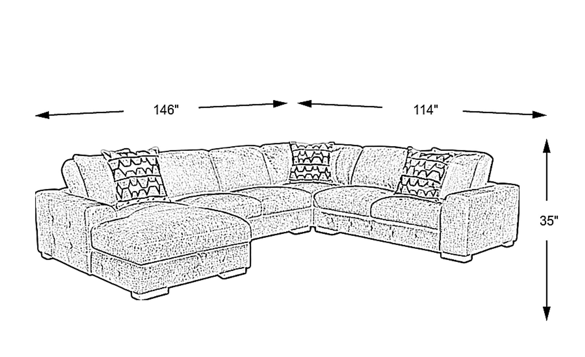 Dimension Image. Please refer to the Dimension Tab on this page for dimension details.