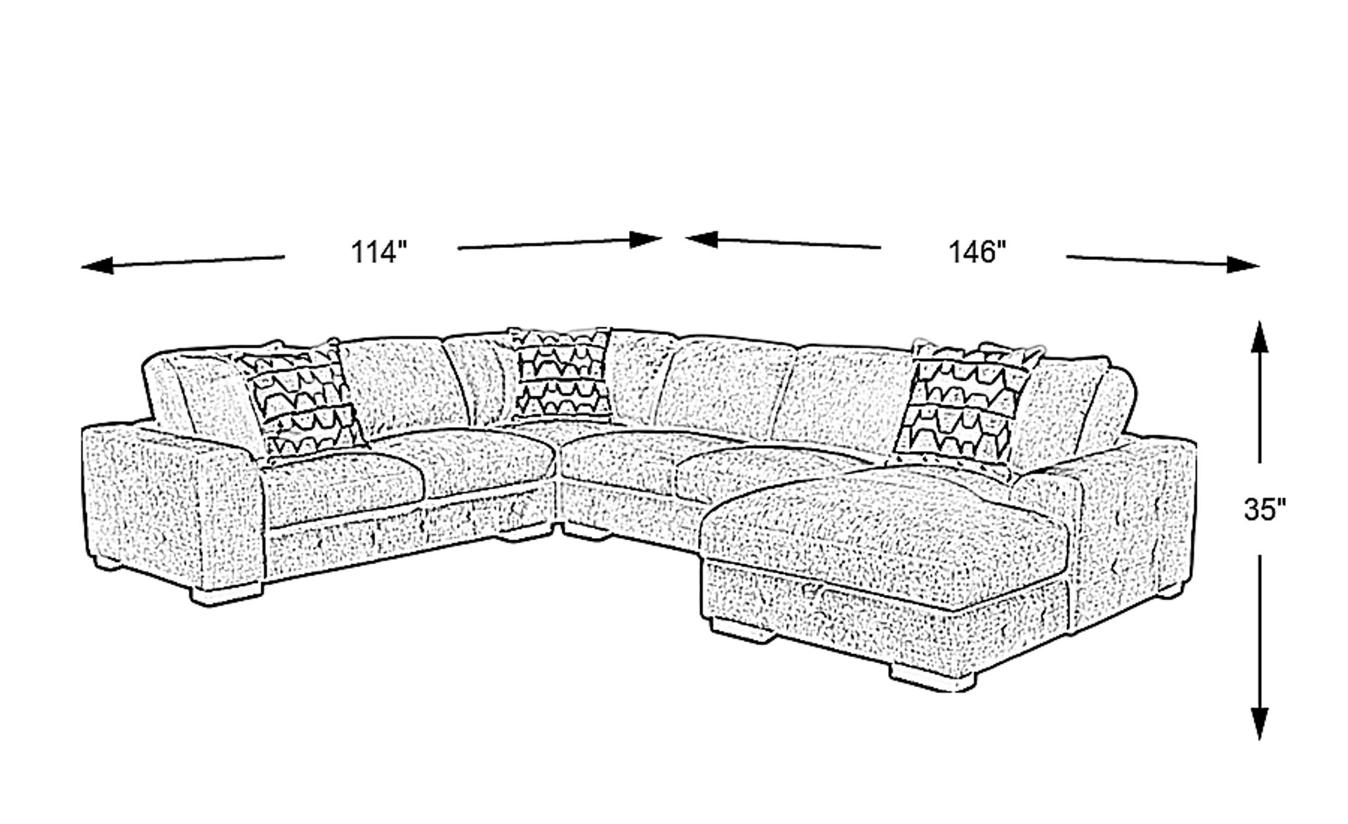 Dimension Image. Please refer to the Dimension Tab on this page for dimension details.