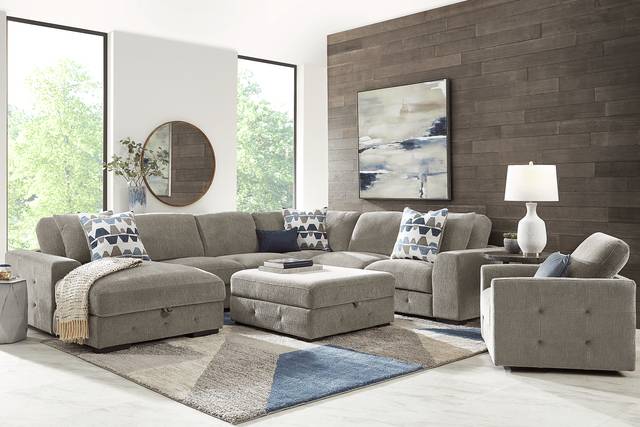 Marcola Mocha 7 Pc Sectional Living Room - Thumbnail - Image 1