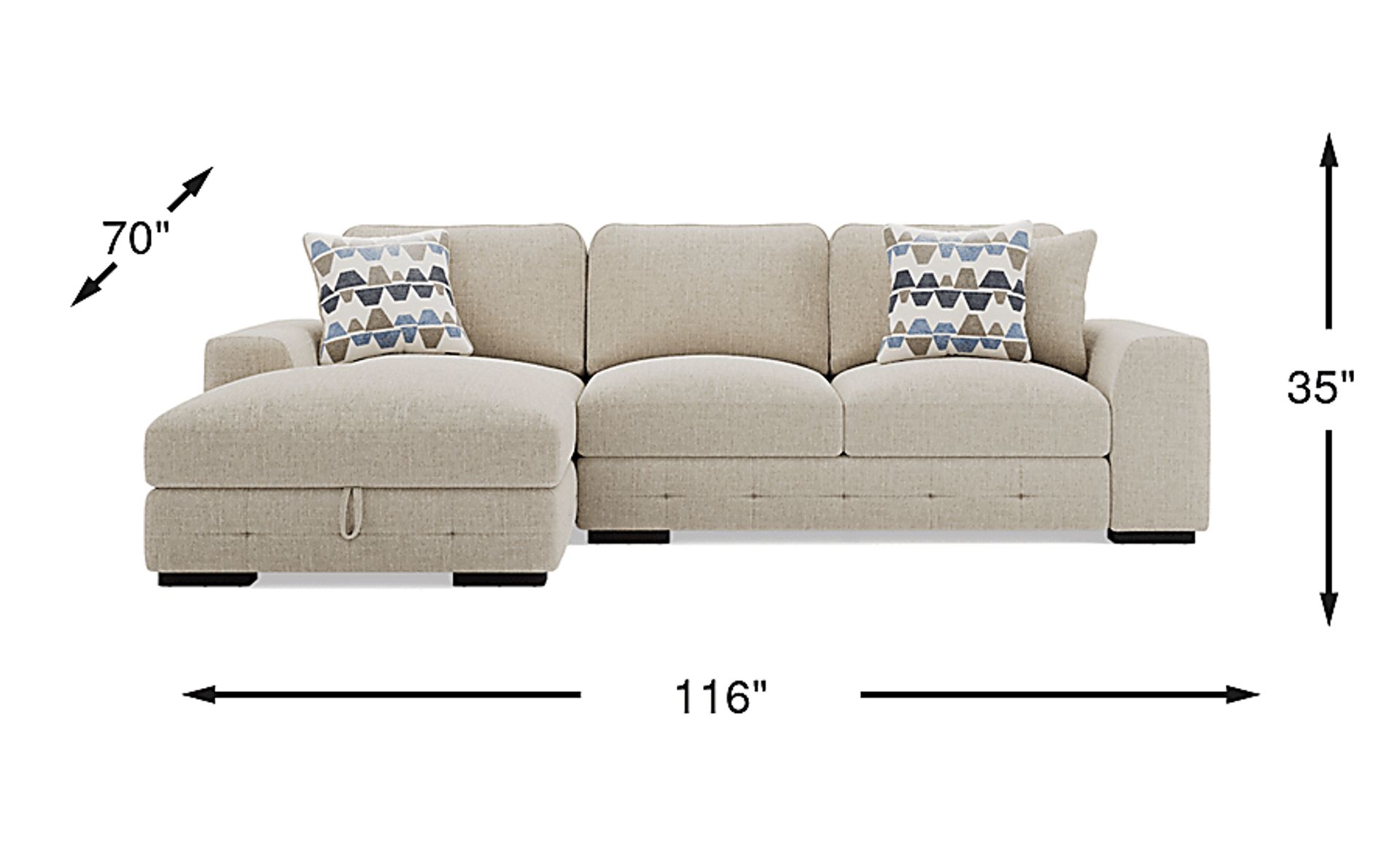 Dimension Image. Please refer to the Dimension Tab on this page for dimension details.