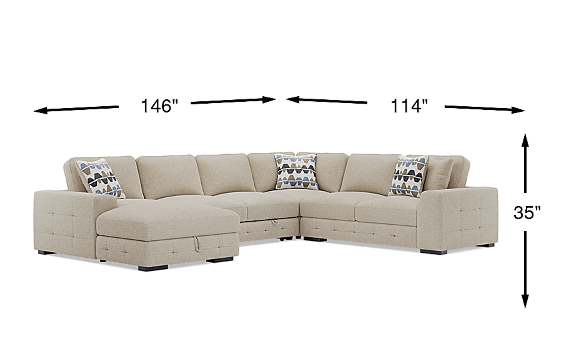 Dimension Image. Please refer to the Dimension Tab on this page for dimension details.