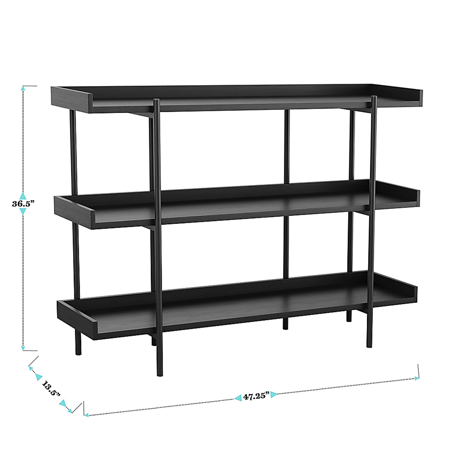 Marek Black Bookshelf - Image 11