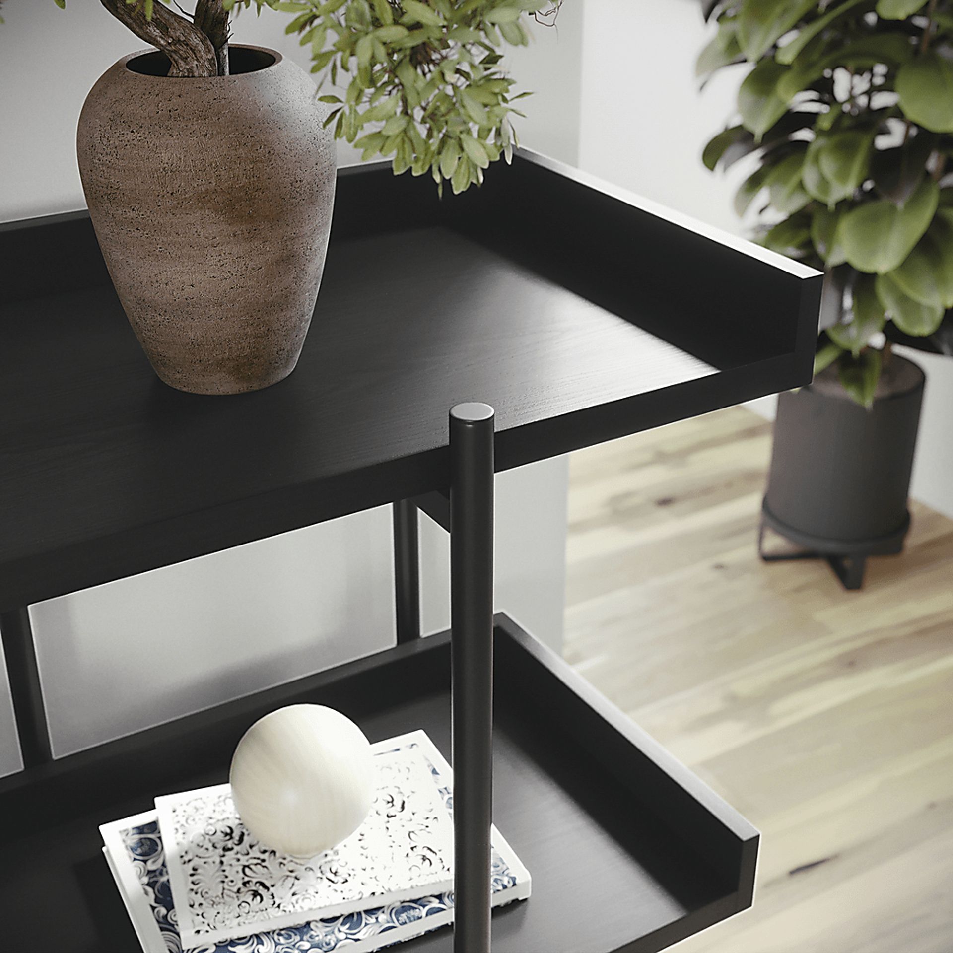 Marek Black Bookshelf - Image 5