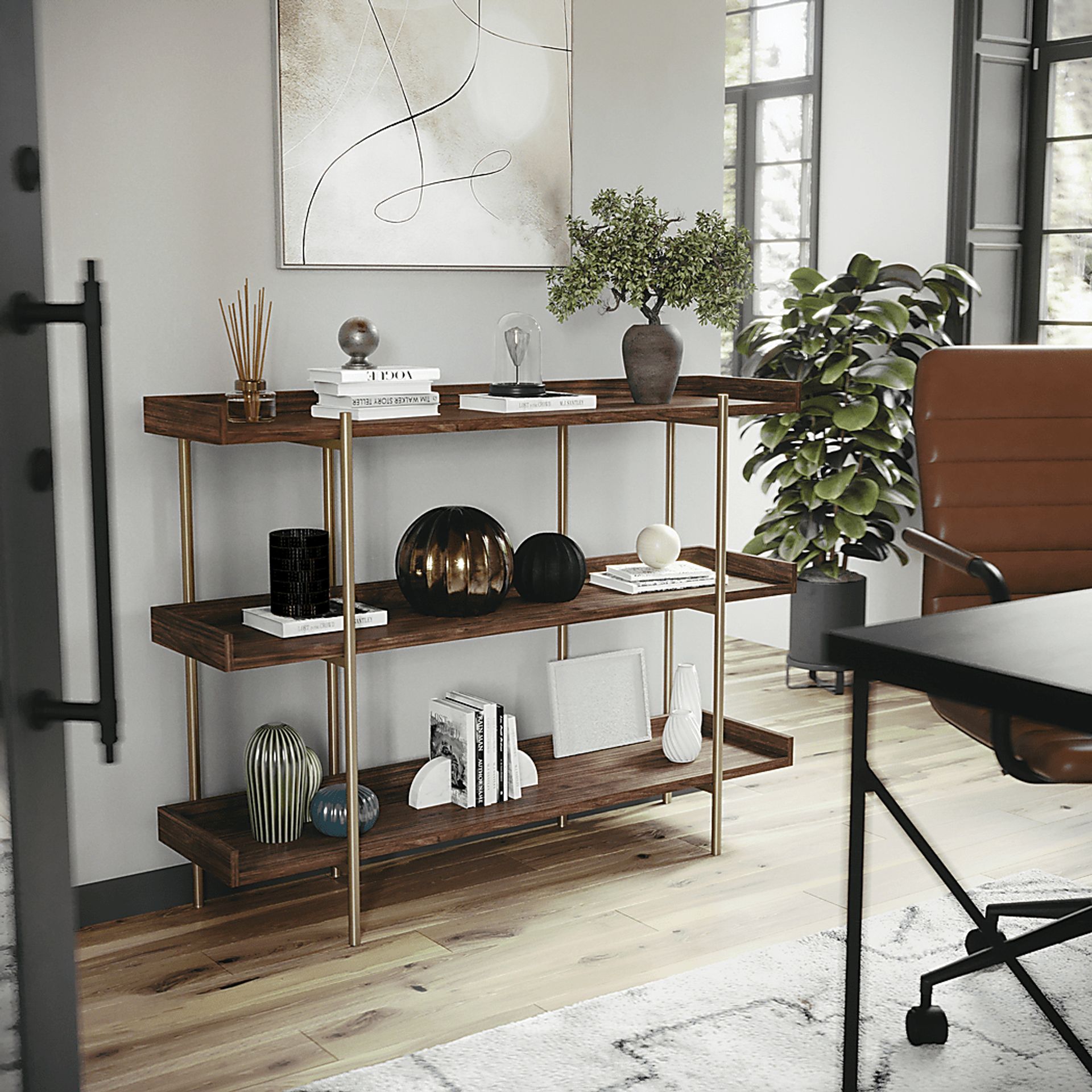 Marek Brown Bookshelf - Image 3