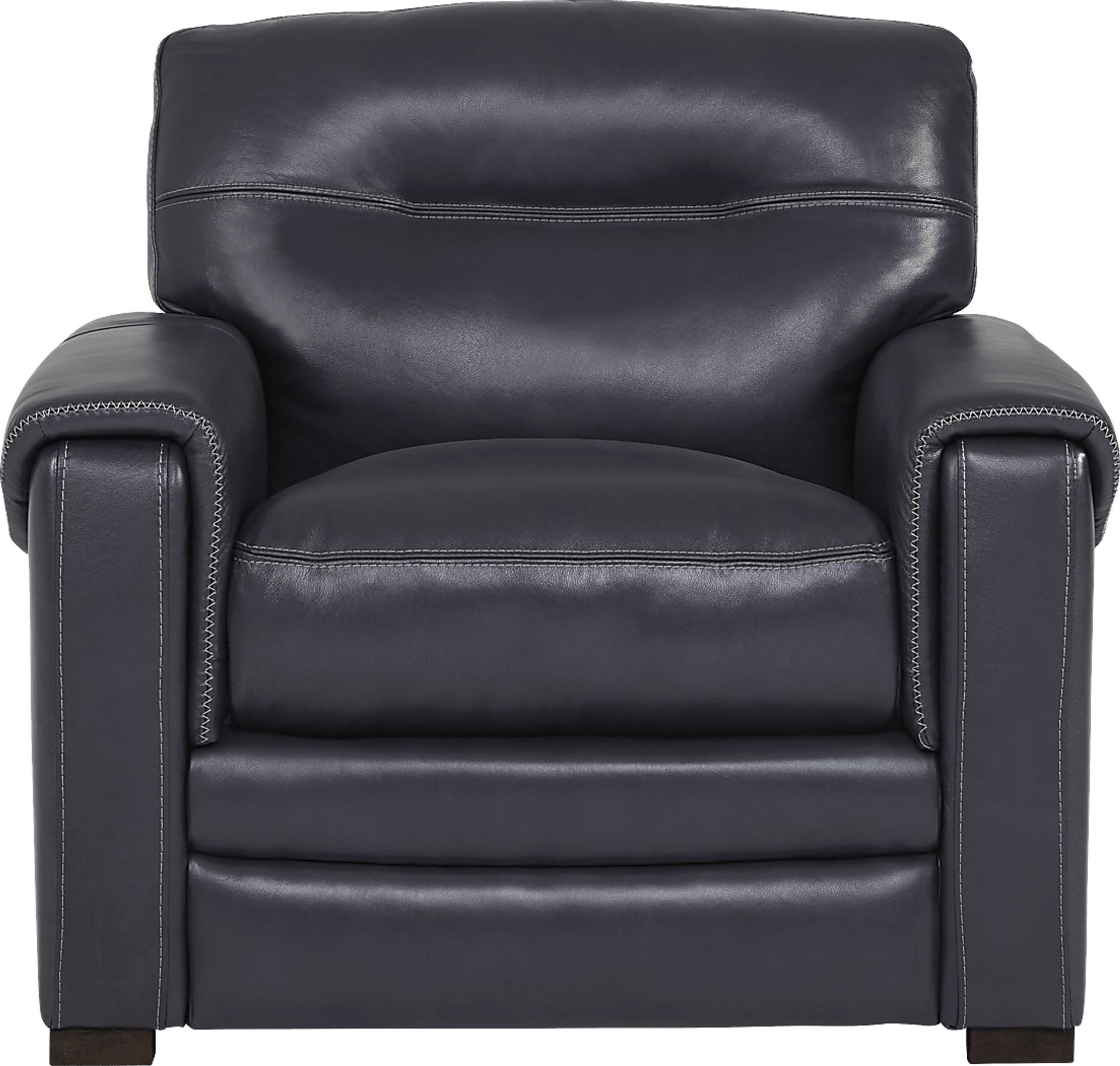 Margallo Blue Leather Chair - Image 3