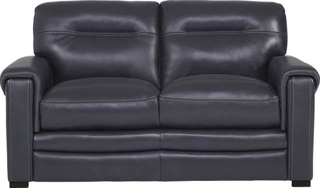 Margallo Blue Leather 3 Pc Living Room - Thumbnail - Image 6