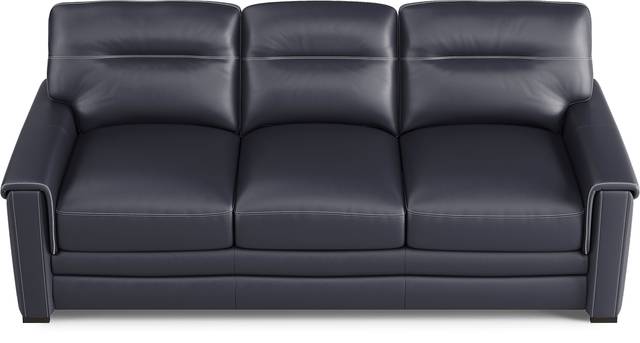 Margallo Blue Leather 3 Pc Living Room - Thumbnail - Image 4