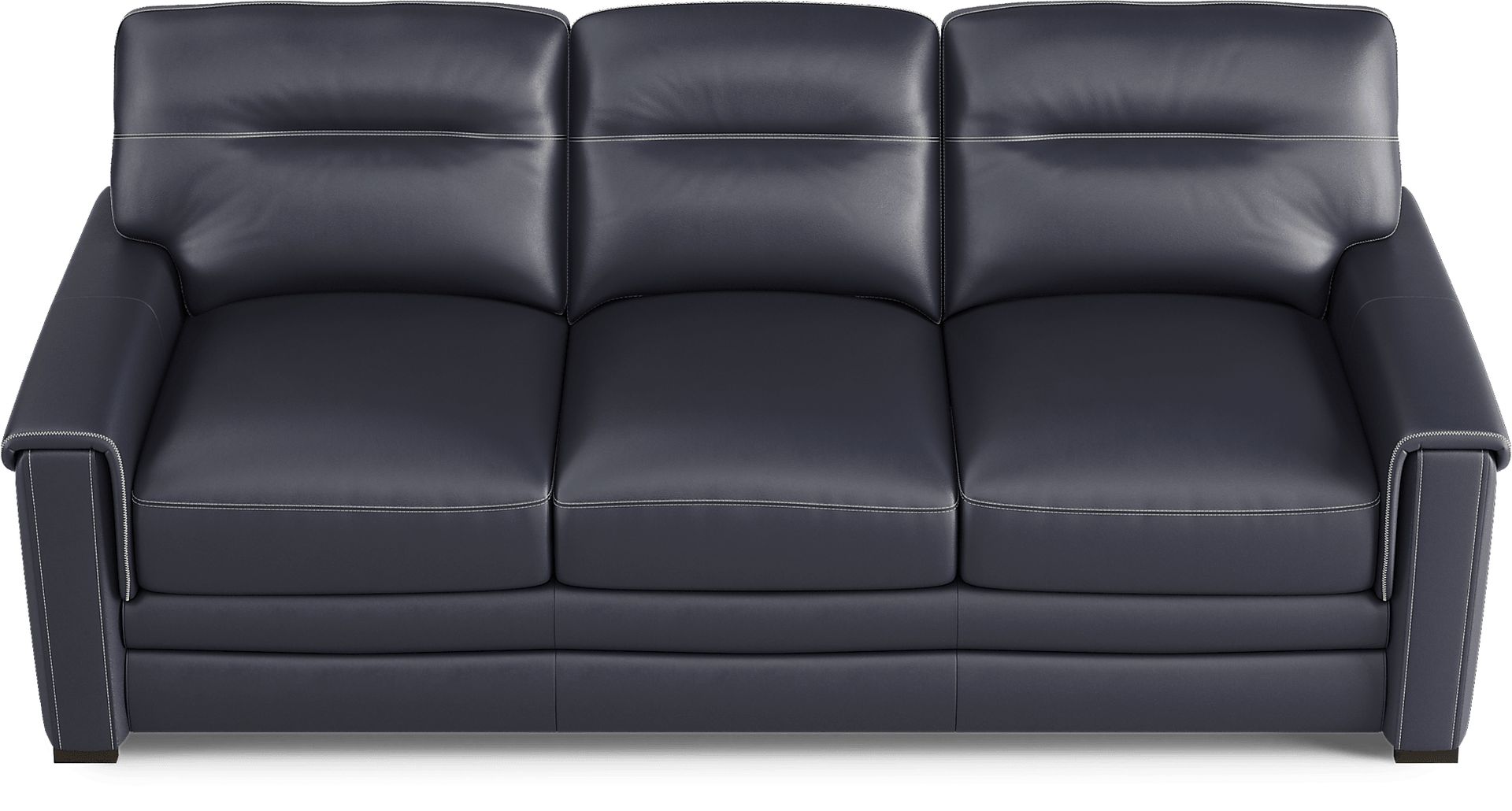 Margallo Blue Leather Sofa - Image 4