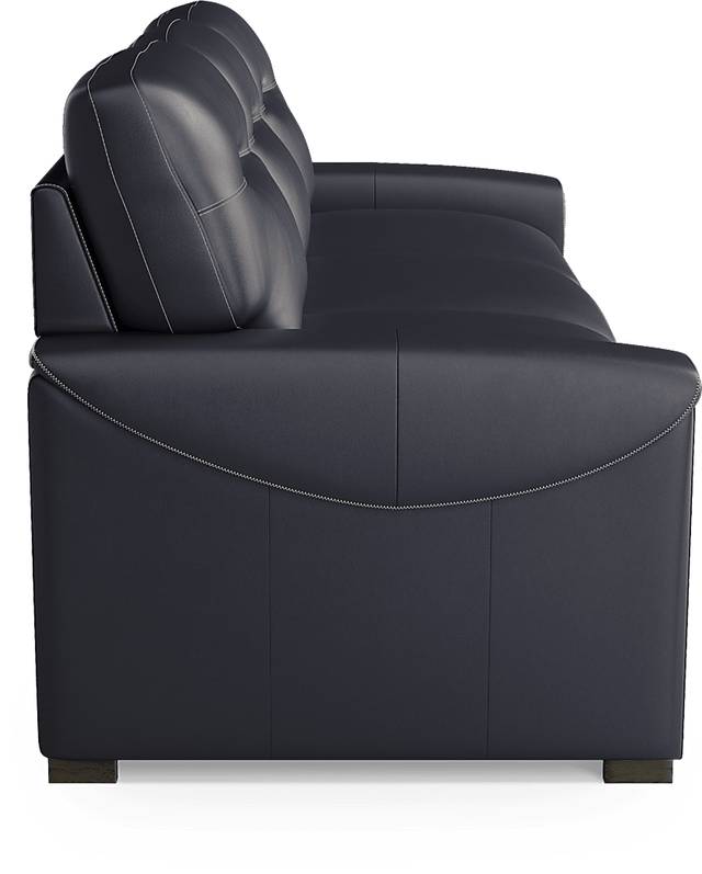 Margallo Blue Leather 3 Pc Living Room - Thumbnail - Image 5