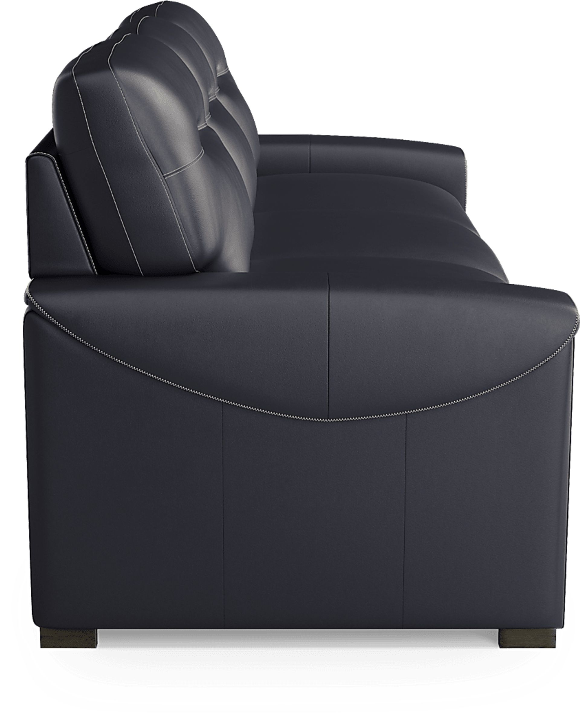 Margallo Blue Leather Sofa - Image 5
