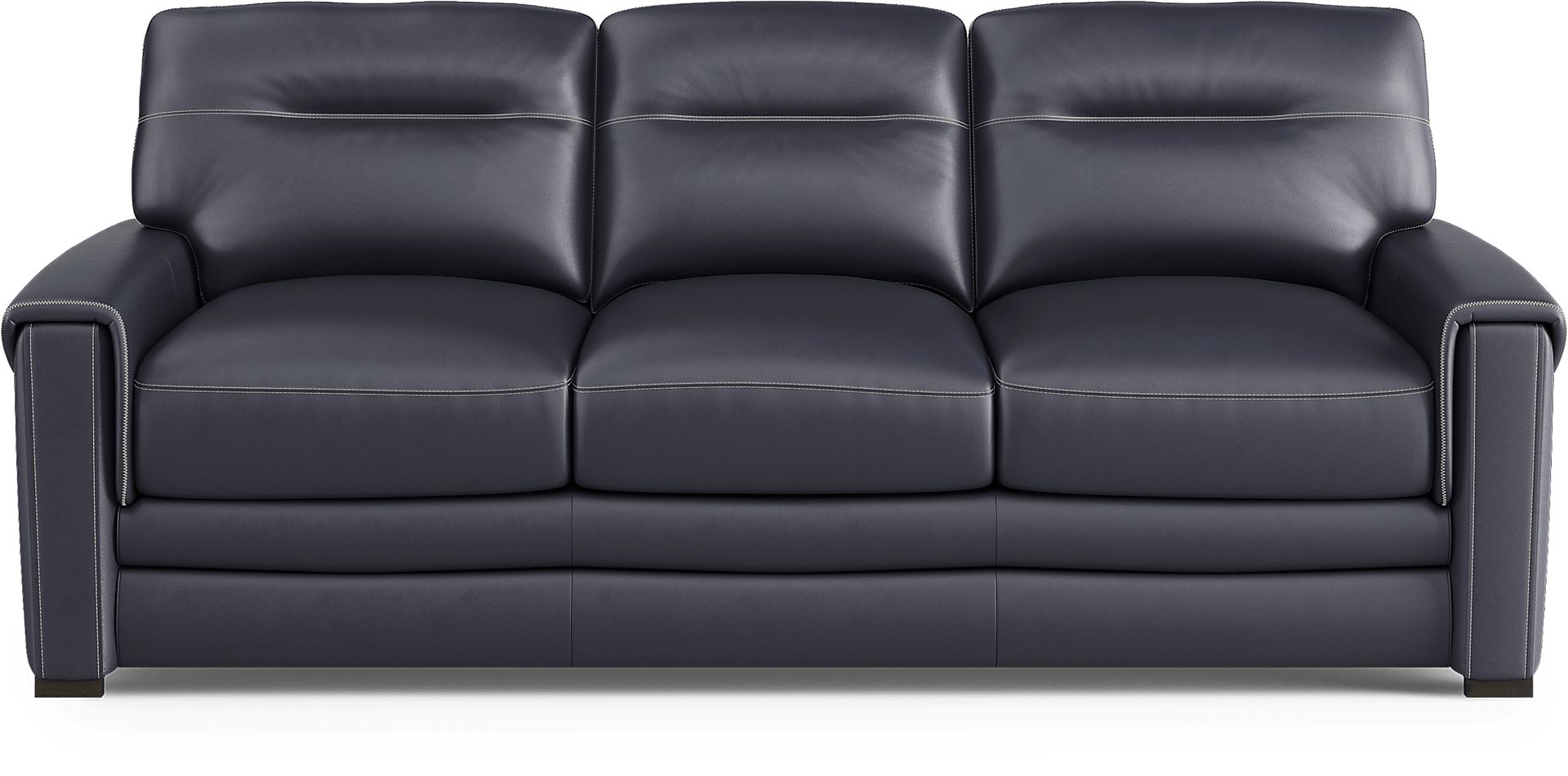 Margallo Blue Leather Sofa - Image 1