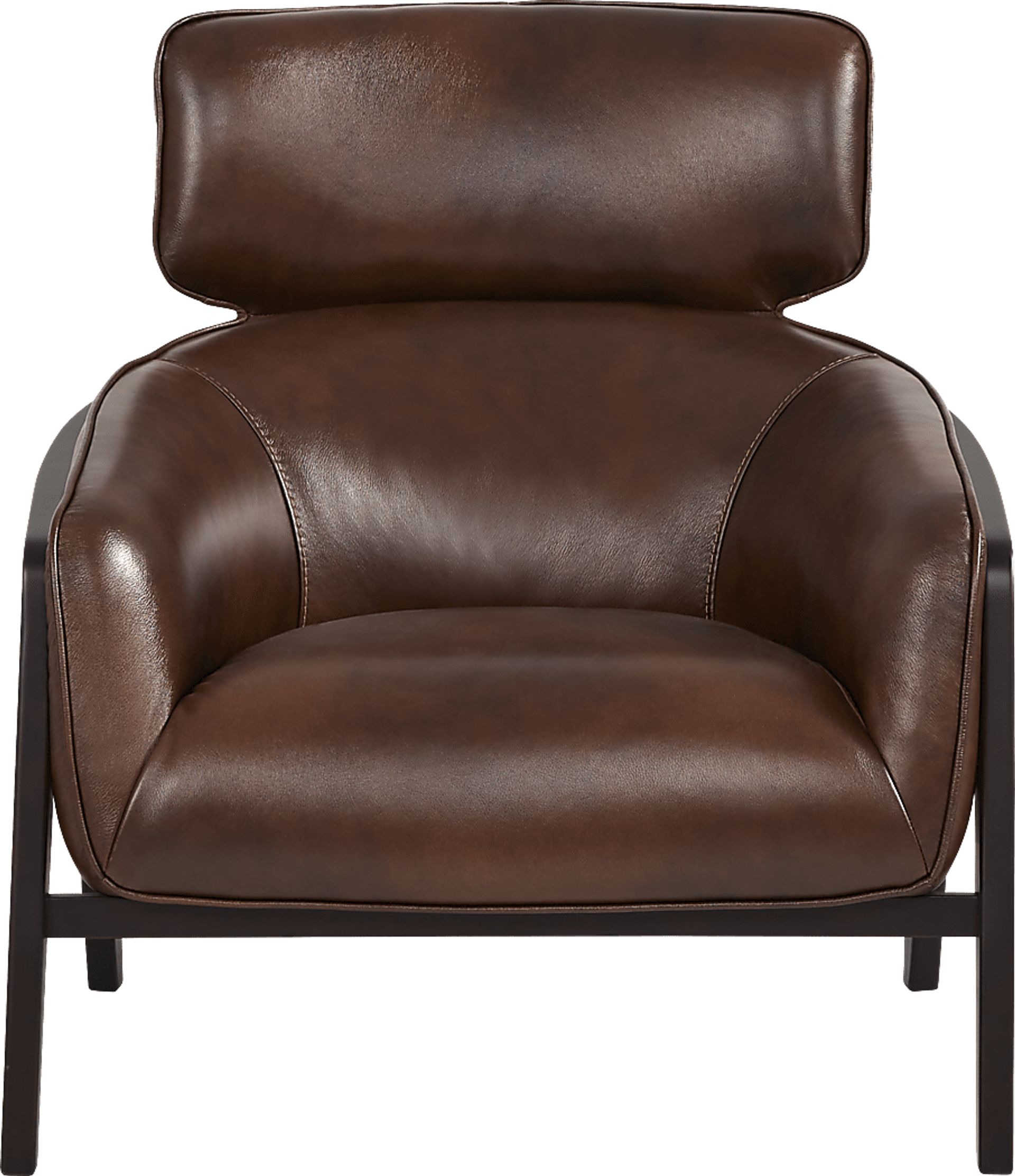 Margallo Brown Leather Accent Chair - Image 2